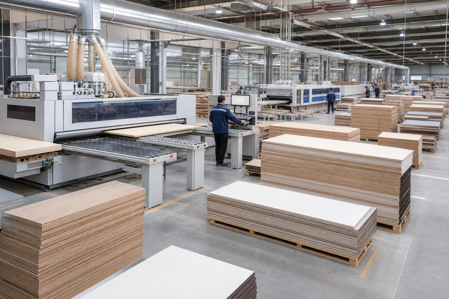Representative modern panel furniture production environment